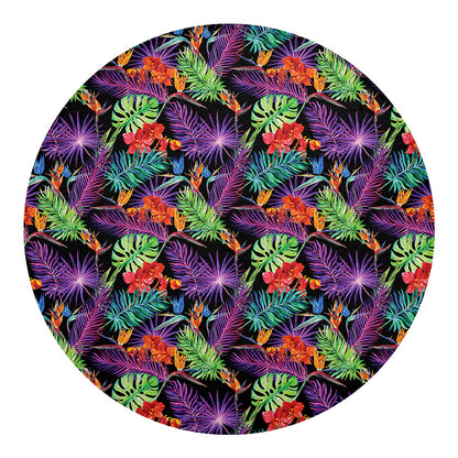 Tropical Hawaiian Jungle Print Round Blanket