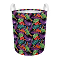 Tropical Hawaiian Jungle Print Round Laundry Basket