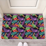 Tropical Hawaiian Jungle Print Rubber Doormat