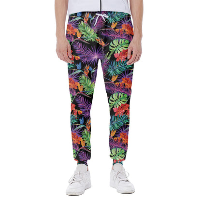 Tropical Hawaiian Jungle Print Scuba Joggers