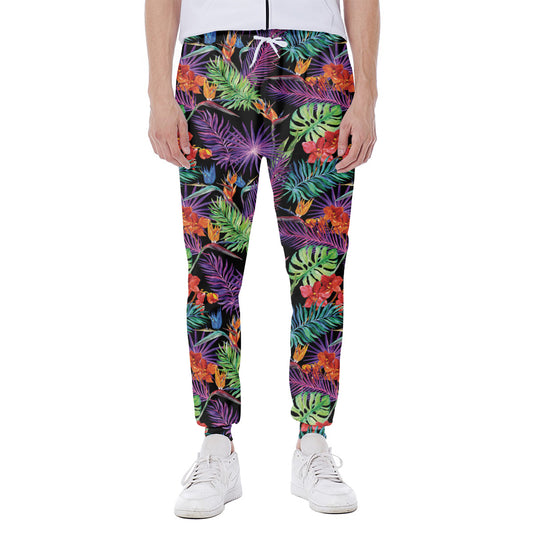Tropical Hawaiian Jungle Print Scuba Joggers