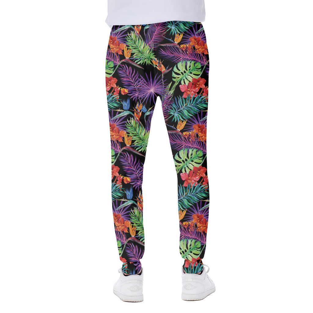 Tropical Hawaiian Jungle Print Scuba Joggers