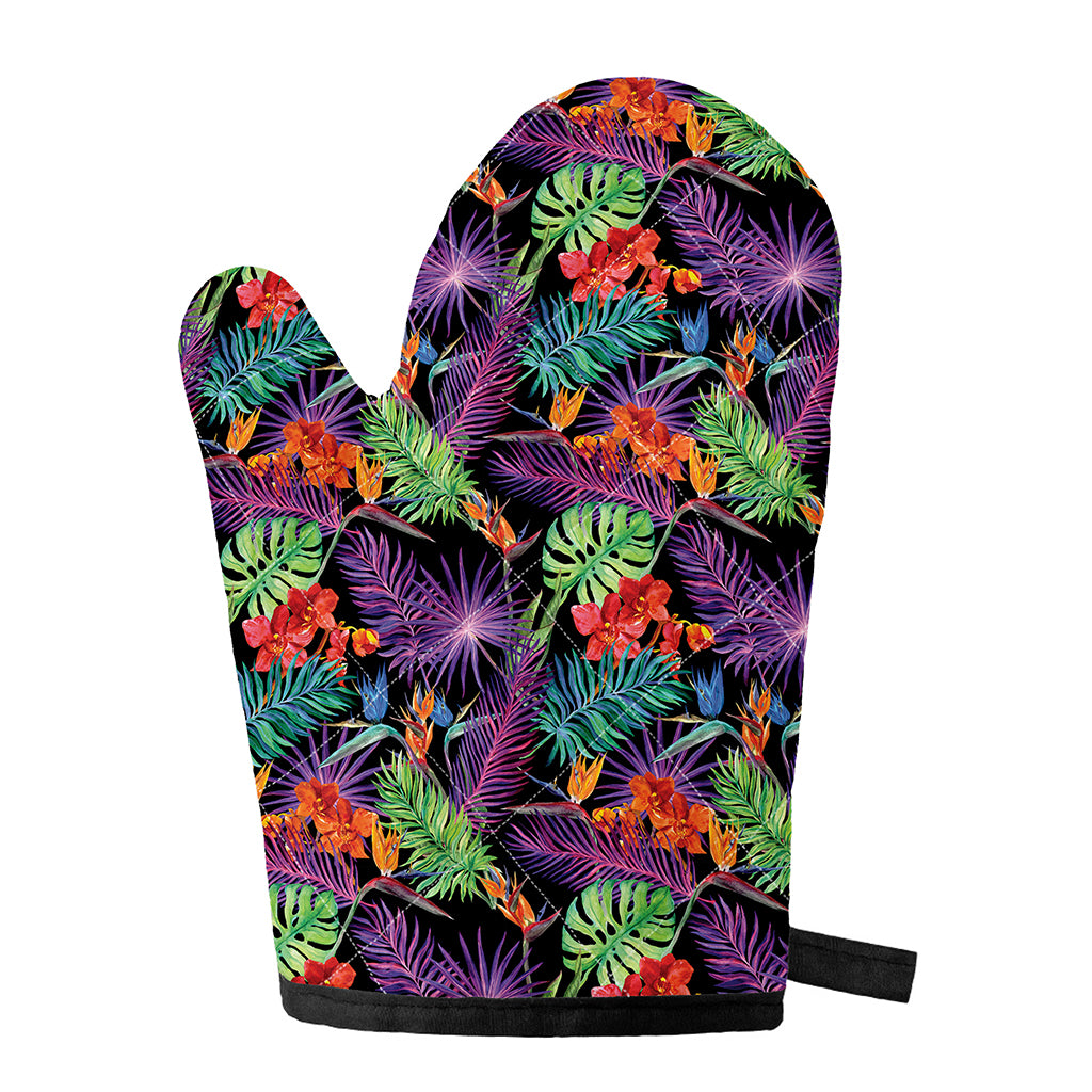 Tropical Hawaiian Jungle Print Single Oven Mitt