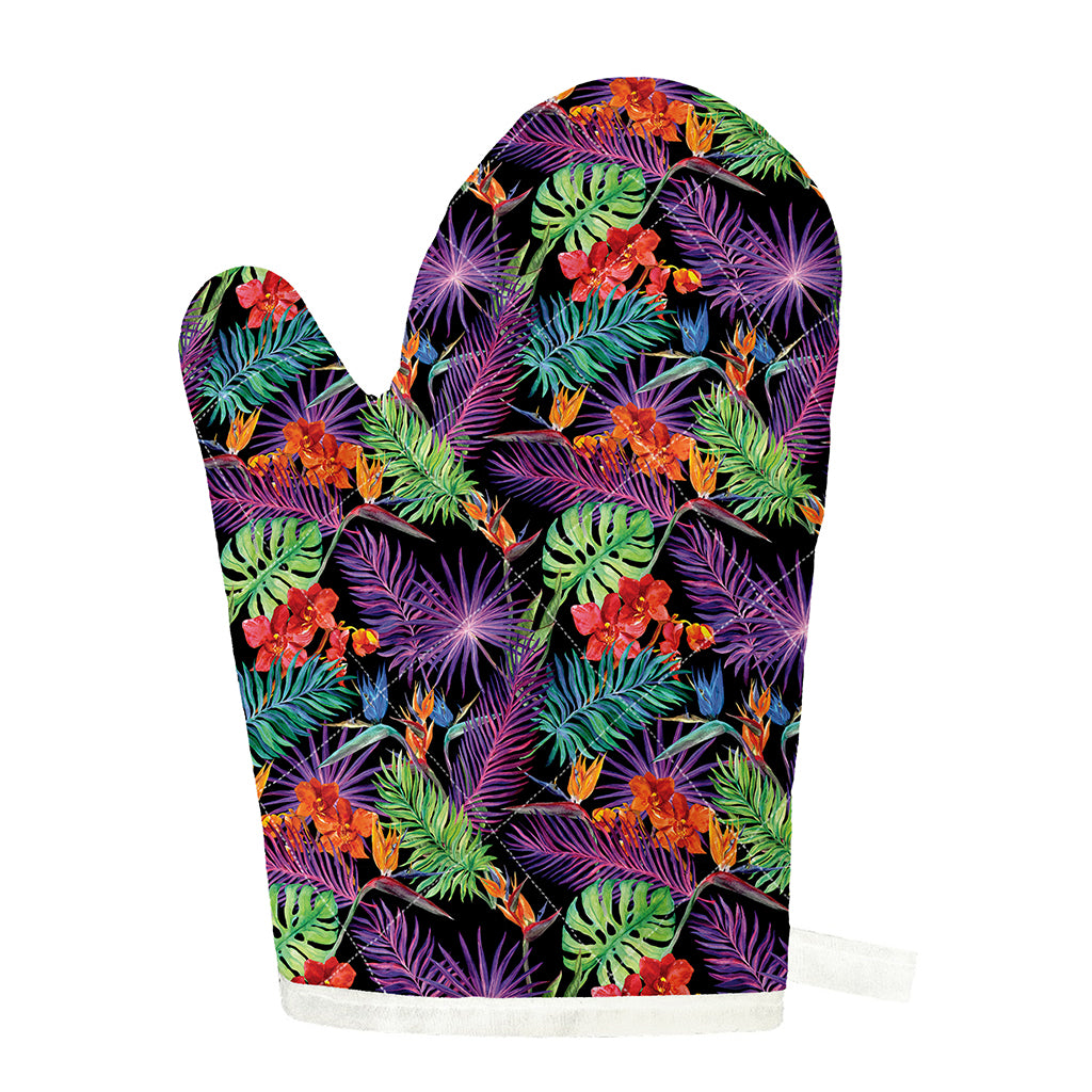 Tropical Hawaiian Jungle Print Single Oven Mitt