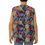 Tropical Hawaiian Jungle Print Sleeveless Baseball Jersey