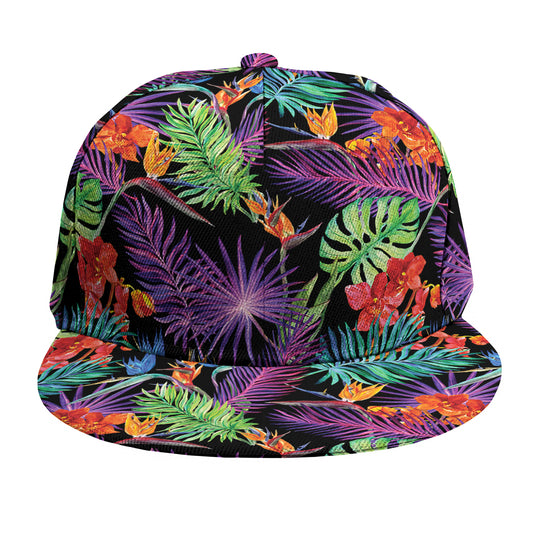Tropical Hawaiian Jungle Print Snapback Cap