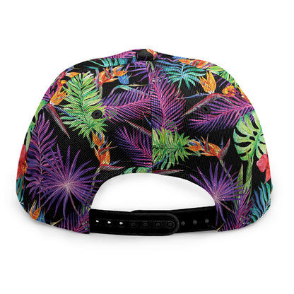 Tropical Hawaiian Jungle Print Snapback Cap