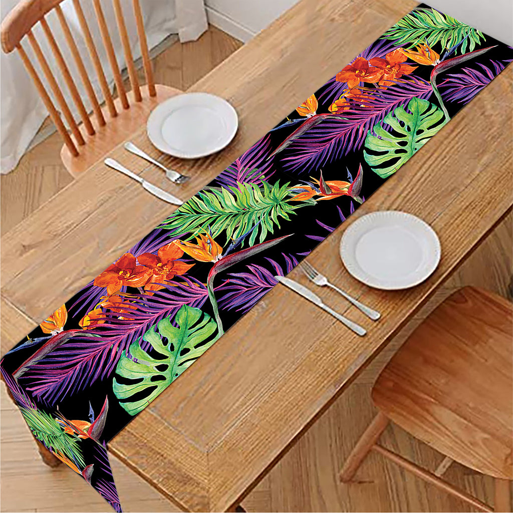 Tropical Hawaiian Jungle Print Table Runner