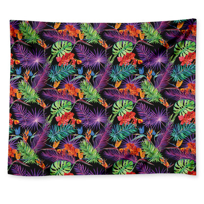 Tropical Hawaiian Jungle Print Tapestry