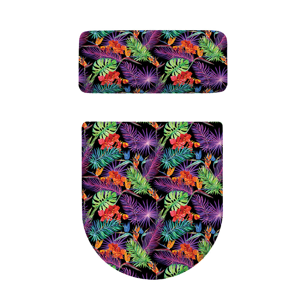Tropical Hawaiian Jungle Print Toilet Lid And Tank Cover Set
