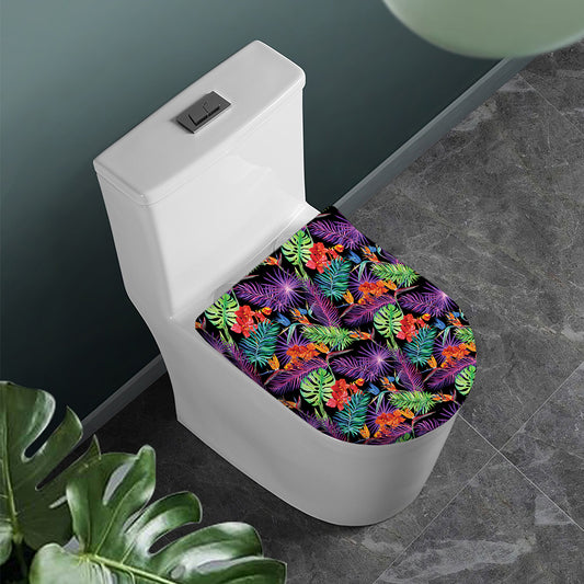 Tropical Hawaiian Jungle Print Toilet Lid Cover