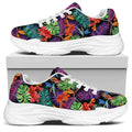 Tropical Hawaiian Jungle Print White Chunky Shoes