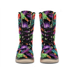 Tropical Hawaiian Jungle Print Winter Boots