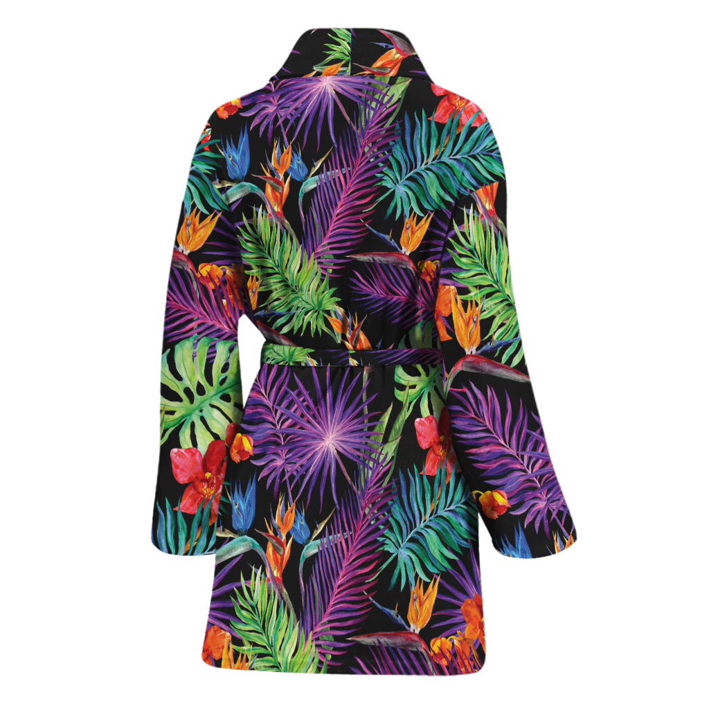 Tropical Hawaiian Jungle Print Women's Bathrobe