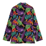 Tropical Hawaiian Jungle Print Women's Cotton Blazer