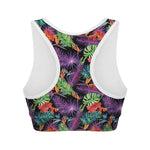 Tropical Hawaiian Jungle Print Women's Sports Bra