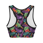Tropical Hawaiian Jungle Print Women's Sports Bra
