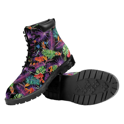 Tropical Hawaiian Jungle Print Work Boots