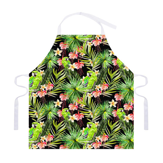 Tropical Hawaiian Parrot Pattern Print Adjustable Apron