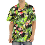 Tropical Hawaiian Parrot Pattern Print Aloha Shirt
