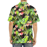 Tropical Hawaiian Parrot Pattern Print Aloha Shirt