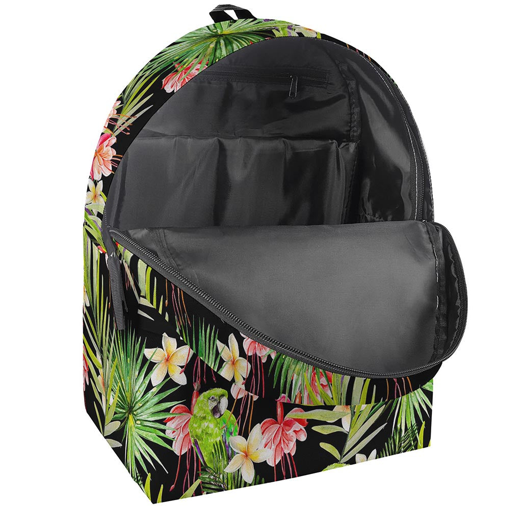 Tropical Hawaiian Parrot Pattern Print Backpack