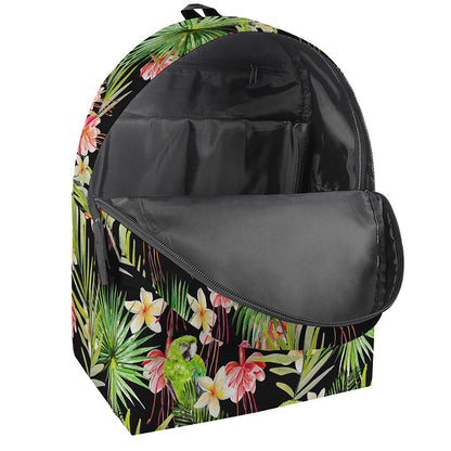 Tropical Hawaiian Parrot Pattern Print Backpack