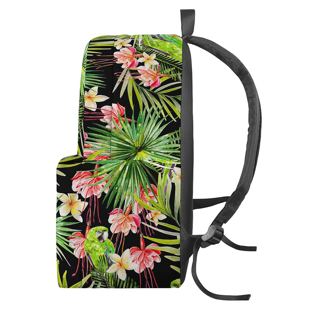 Tropical Hawaiian Parrot Pattern Print Backpack