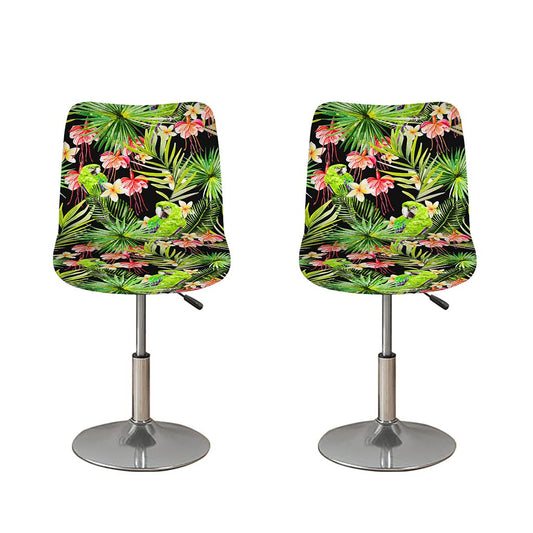 Tropical Hawaiian Parrot Pattern Print Bar Stool Covers