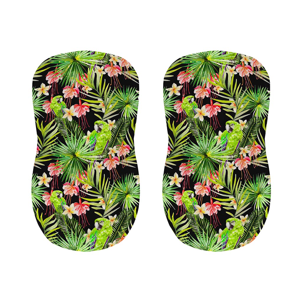 Tropical Hawaiian Parrot Pattern Print Bar Stool Covers