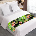 Tropical Hawaiian Parrot Pattern Print Bed Runner