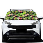 Tropical Hawaiian Parrot Pattern Print Car Windshield Snow Cover