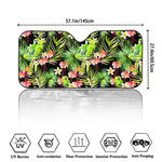 Tropical Hawaiian Parrot Pattern Print Car Windshield Sun Shade