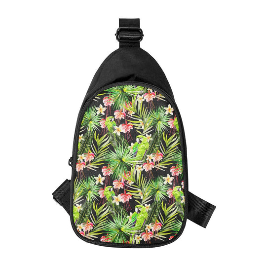 Tropical Hawaiian Parrot Pattern Print Chest Bag