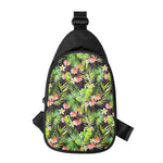 Tropical Hawaiian Parrot Pattern Print Chest Bag