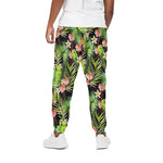 Tropical Hawaiian Parrot Pattern Print Cotton Pants