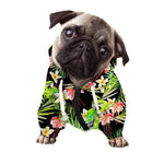 Tropical Hawaiian Parrot Pattern Print Dog Zip Up Hoodie
