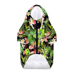 Tropical Hawaiian Parrot Pattern Print Dog Zip Up Hoodie