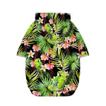 Tropical Hawaiian Parrot Pattern Print Dog Zip Up Hoodie
