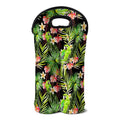 Tropical Hawaiian Parrot Pattern Print Double Neoprene Wine Tote