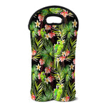 Tropical Hawaiian Parrot Pattern Print Double Neoprene Wine Tote