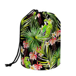 Tropical Hawaiian Parrot Pattern Print Drawstring Makeup Bag