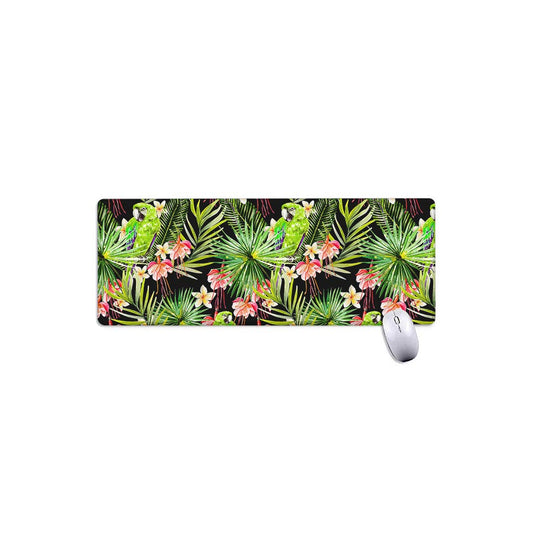 Tropical Hawaiian Parrot Pattern Print Extended Mouse Pad