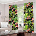 Tropical Hawaiian Parrot Pattern Print Grommet Curtains