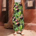 Tropical Hawaiian Parrot Pattern Print Harem Pants