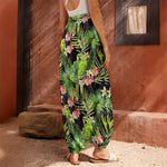 Tropical Hawaiian Parrot Pattern Print Harem Pants