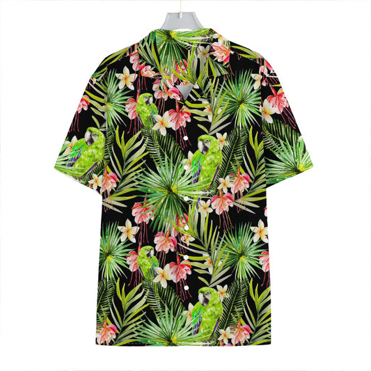 Tropical Hawaiian Parrot Pattern Print Hawaiian Shirt
