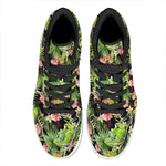 Tropical Hawaiian Parrot Pattern Print High Top Leather Sneakers