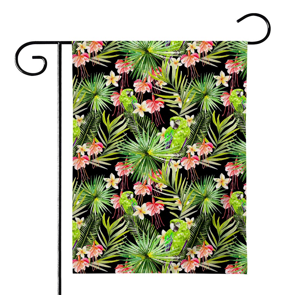 Tropical Hawaiian Parrot Pattern Print House Flag
