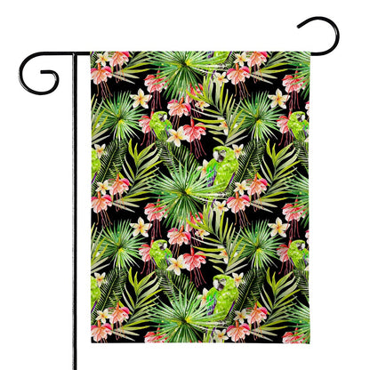 Tropical Hawaiian Parrot Pattern Print House Flag